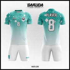 Membuat baju ini tampil elegan. Desain Jersey Sepak Bola Printing Haflen Warna Biru Putih