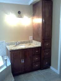 With a double vanity, you can have your own space for your daily beauty and health routine. Double Sink Bathroom Vanity With Linen Tower Artcomcrea