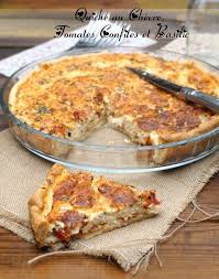 Quiche Au Chevre Tomates Confites Et Basilic Quiche Chevre Recettes De Cuisine Recette