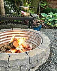 How to make your own fire pit ring. How To Build A Backyard Fire Pit Average But Inspired