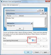 How To Resize Icons And Their Spacing In Windows 7