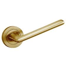 Poignee Jeu De 2 Poignees De Porte Sur Rosace Ronde Finition Laiton Satine Achat Acheter Vente En Ligne M Poignee De Porte Poignees Poignee De Porte Interieure