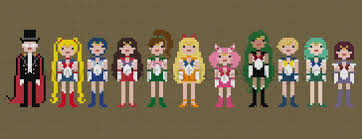 Donate to a good cause. Sailor Moon The Sailor Scouts The Original Pixel People Pdf Cross Stitch Pattern Instant Download