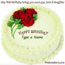 Birthday Cake Images With Name Angel Red Roses Creamy Birthday Cake With Name Buy Birthday Cake Cake Cake Name