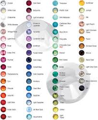 Swarovski Crystal Flatback Rhinestone Colour Chart