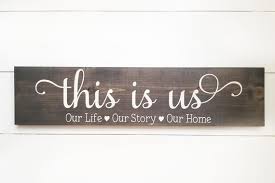 This Is Us Wood Sign Rustic Painted Home Decor Hand Painted Wall Hanging In 2020 Painted Wood Signs Custom Wood Signs Hand Painted Wood Sign