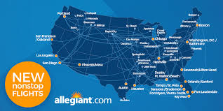 Breeze will have 39 nonstop routes between 16 cities by july. Allegiant Bolsters Route Network With New Service Airlinegeeks Com
