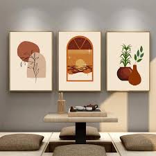 Mid Century Modernset Of 3 Printsabstract Artboho Etsy Simple Wall Art Modern Wall Art Mid Century Wall Art