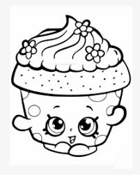 Kids do not only love to eat delicious cup cakes but also love to fill their pictures with the colors of their imagination. Shopkin Drawing Black And White Transparent Png Clipart Cute Cupcake Coloring Pages Png Download Transparent Png Image Pngitem