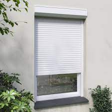 Volet Roulant Electrique Alu Isole Blanc Motorise Filaire H 130 X L 120 Cm Leroy Merlin