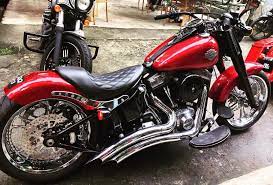Harleydavidson Softailslim Klbw2015 Revtechwheel Customchrome Rolandsands Trackerfender Trackerseat Rsd Builtfo Harley Softail Bike Ride Softail Slim