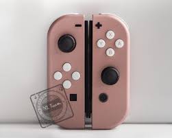 Custom Rose Gold Nintendo Switch Joy Con Joycon Controllers Etsy Nintendo Switch Accessories Nintendo Switch Nintendo Switch Case