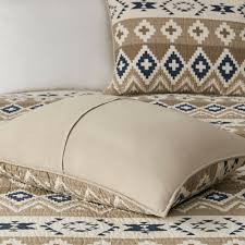Patchwork scrappy curved log cabin quilt, large lap quilt, bed or sofa throw. Woolrich Montana Tan Printed Cotton Quilt Mini Set Overstock 31665355