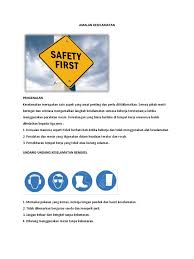 Disain ruang kerja yang aman. Amalan Keselamatan