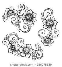 Free sample henna pattern featuring a mauritanian henna design from my ebook mauritania: Similar Images Stock Photos Vectors Of Mehndi Flower Pattern Henna Drawing Tattoo 715354906 Shutters Henna Drawings Henna Designs On Paper Mehndi Flower