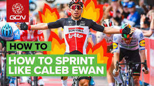 Australia's sprint specialist caleb ewan has put early disappointments to one side to claim his first stage on the tour de france. How To Sprint Like Caleb Ewan Gcn S Pro Cycling Tips Youtube