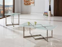 The legs are crafted of solid hardwood in a rich coffee finish. Contemporary Brushed Nickel Glass Metal Coffee Table Set Coffee Table Coffee Table Wood Metal Coffee Table