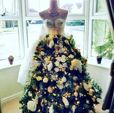 Elf stor premium christmas tree cover holiday red large size for for 7.5 ft tree. Mannequin Christmas Trees Home Facebook