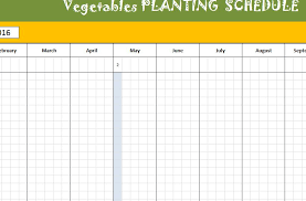 Vegetable Planting Schedule