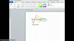 If the draw tab is grayed out so that you can't select a pen, go the view tab and select print layout. Word 2010 Pens Tab Youtube