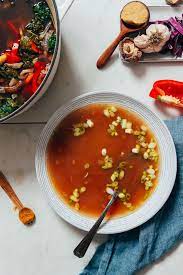 Gut Calming Vegetable Broth Miso Tonic Minimalist Baker Recipes Recipe In 2020 Nutrition Recipes Allergy Free Diet Easy Soups