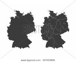 Free editable vector map of germany open with adobe illustrator cs3 size: Germany Map States Vector Photo Free Trial Bigstock