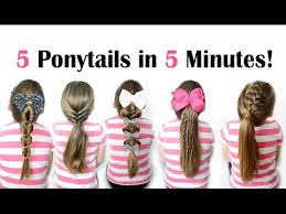 Ponytail hairstyles for black female hair. 5 Ponytails In 5 Minutes Quick And Easy Ponytail Hairstyles For School Youtube