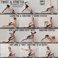 20min Twist Stretch Sequence This Sequence Is Perfect In Helping Your Body Get Moving As We Roll Into The New Year H Twist Yoga Yoga Flow Sequence Yoga Flow