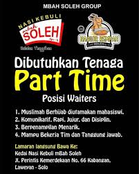 Check spelling or type a new query. Lowongan Kerja Part Time Mbah Soleh Di Solo Info Loker Solo