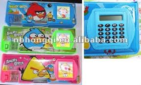 Calculator Pencil Case Double Sided Kids Plastic Pencil Case With Compartments Plastic Pencil Box Pencil Boxes Pencil Case