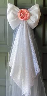 Handmade Wedding Bows Decorations For Church Doors Pews And Chairs White Wedding Aisle Decorations Church Wedding Decorations Aisle Church Wedding Decorations