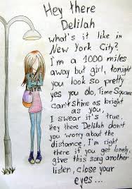 Hey There Delilah Letras De Musicas Citacoes Frases De Musicas