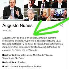 Jun 30, 2021 · vale botar os pingos nos is. Jornalistas Livres On Twitter Os Pingos Nos Is Esse E O Resultado Para O Curriculo De Augusto Nunes Agora No Wikipedia Bateu Tomou Da Opiniao Publica Rapido So Que Com Classe O