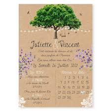 Une réalisation chic pour glisser à l'intérieur le carton d'invitation pour vos futures noces. Faire Part Mariage Lavande En Provence Et Son Arbre Champetre