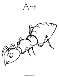 An ant has 2 stomachs: Ant Coloring Page Twisty Noodle