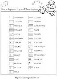 coloriage educatif drapeaux de l europe a colorier les des 27 pays union europ drapeau europeenne james rizzi imprimer