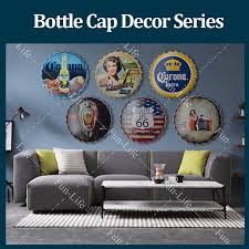 It'll pour out like super cold syrup, but it will level out while it dries, and you don't want it to. Beer Bottle Cap Poster Retro Coffee Cola Metal Tin Signs Cafe Bar Pub Wall Decor Vintage Nostalgia Round Plates Plaques Signs Aliexpress