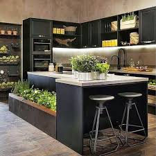 Green Kitchen Housebeautifuldecor Interiordesign Kitchen Kitchendesign Plants Green Dar Modern Kitchen Design Home Decor Kitchen Kitchen Interior