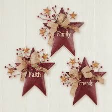 From fancy framed art to playful wall art decals, the right decor reflects your personality and adds style to every room. Rustic Stars Country Wall Decor With Bows Set Of 3 Collections Etc