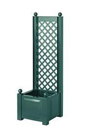 amazon de pflanzenservice kunststoff und holzverarbeitungswerk gmbh 37203 spalier 43 x 43 x 140 cm mit pflanzkasten grun pflanzkubel pflanzen pflanzkasten