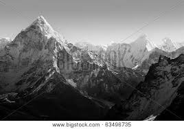 A4| wild stag poster print size a4 deer mountains scottish poster gift #15823. Spectacular Mountain Scenery On The Mount Everest Base Camp Trek Through The Himalaya Nepal In Black And White Poster Id 63496735
