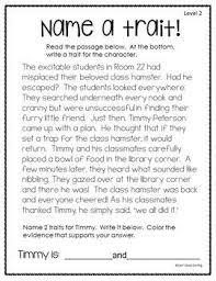 Freebie Character Traits Reading Passages By Can T Stop Smiling Character Trait Passages Reading Passages 2nd Grade Ela