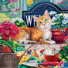 Blossom 1000 Pieces Masterpieces Puzzle Warehouse Cat Jigsaw Puzzle Cat Art Cat Coloring Book