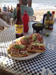 Tostadas De Ceviche With A Nice Cold Beer P Recetas De Comida Mexicana Authentic Mexican Recipes Comida Mexicana