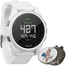 Golf Courses Gps Unit Bushnell 2017 Excel Golf Gps Watch Rangefinder White Comes With 1 Custom Ball Marker H Golf Gps Watch Golf Range Finders Ball Markers