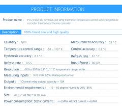 Us 0 28 8 Off 1pcs W1209 Dc 12v Heat Cool Temp Thermostat Temperature Control Switch Temperature Controller Thermometer Thermo Controller In