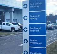 Parking Area Entrance Exit Waterproof Pylon Sign,Gas Station ...
