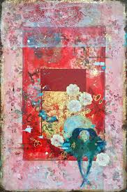 Kathe Fraga Art Www Kathefraga Com Copyright 2020 Kathe S Paintings Are Inspired By The Romance Of Vintage French Wallp Gold Leaf Art Painting Flower Painting
