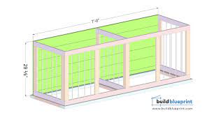 The top of the crate is 3'x2′ glue joined spruce project board bought at lowe's. Double Dog Kennel Diy Plans Build Blueprint