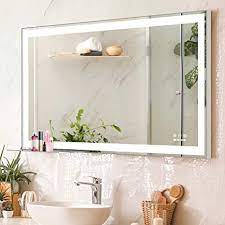 5 out of 5 stars. Amazon Com Anyhi Led Bathroom Vanity Mirror 48 X 24 Bathroom Mirror With 3 Color Lights Anti Fog Waterproof Wall Mounted Makeup Mirror Aluminum Storage Tray And Frame Kitchen Dining